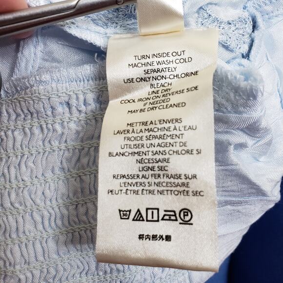 Free People Womens XS Sahara Embroidered Crop Top Blue NEW - Picture 13 of 14